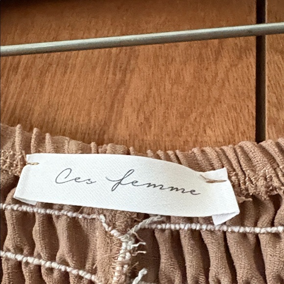 Elegant Tan Tiered Strapless Dress - Picture 2 of 6